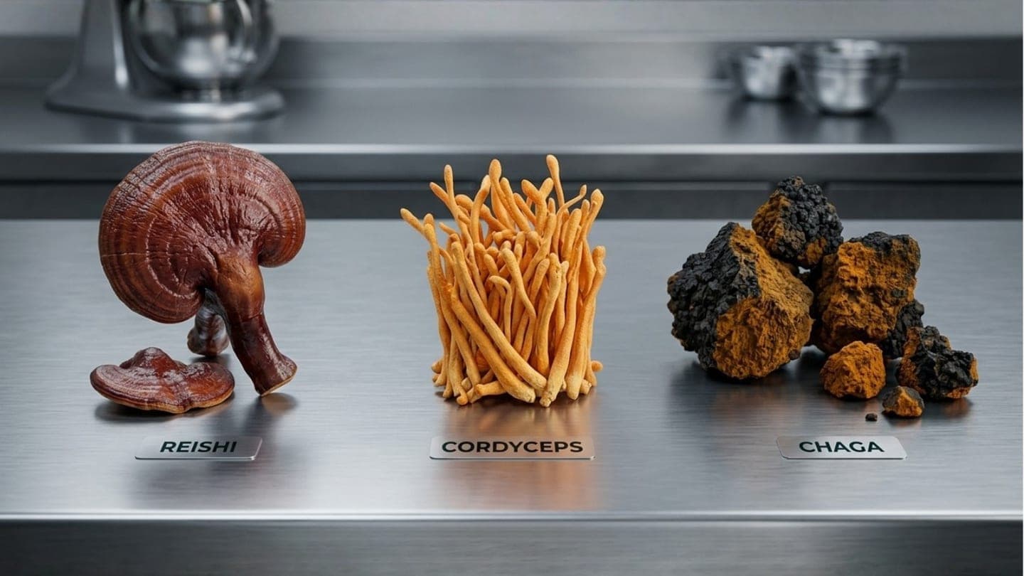 Reishi, Cordyceps, Chaga: what each mushroom is actually for
