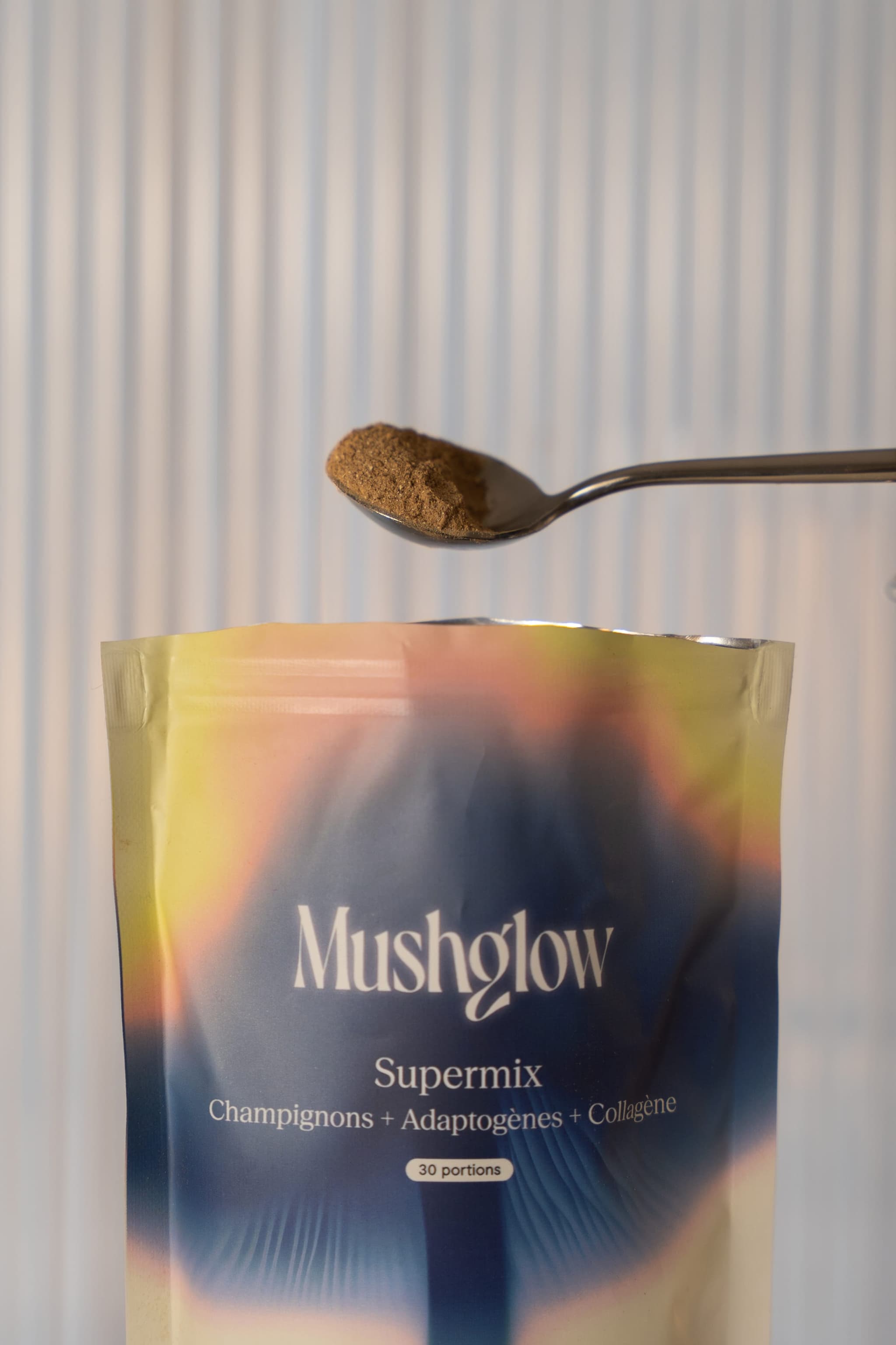 MUSHGLOW, supermix champignons, adaptogènes et collagène