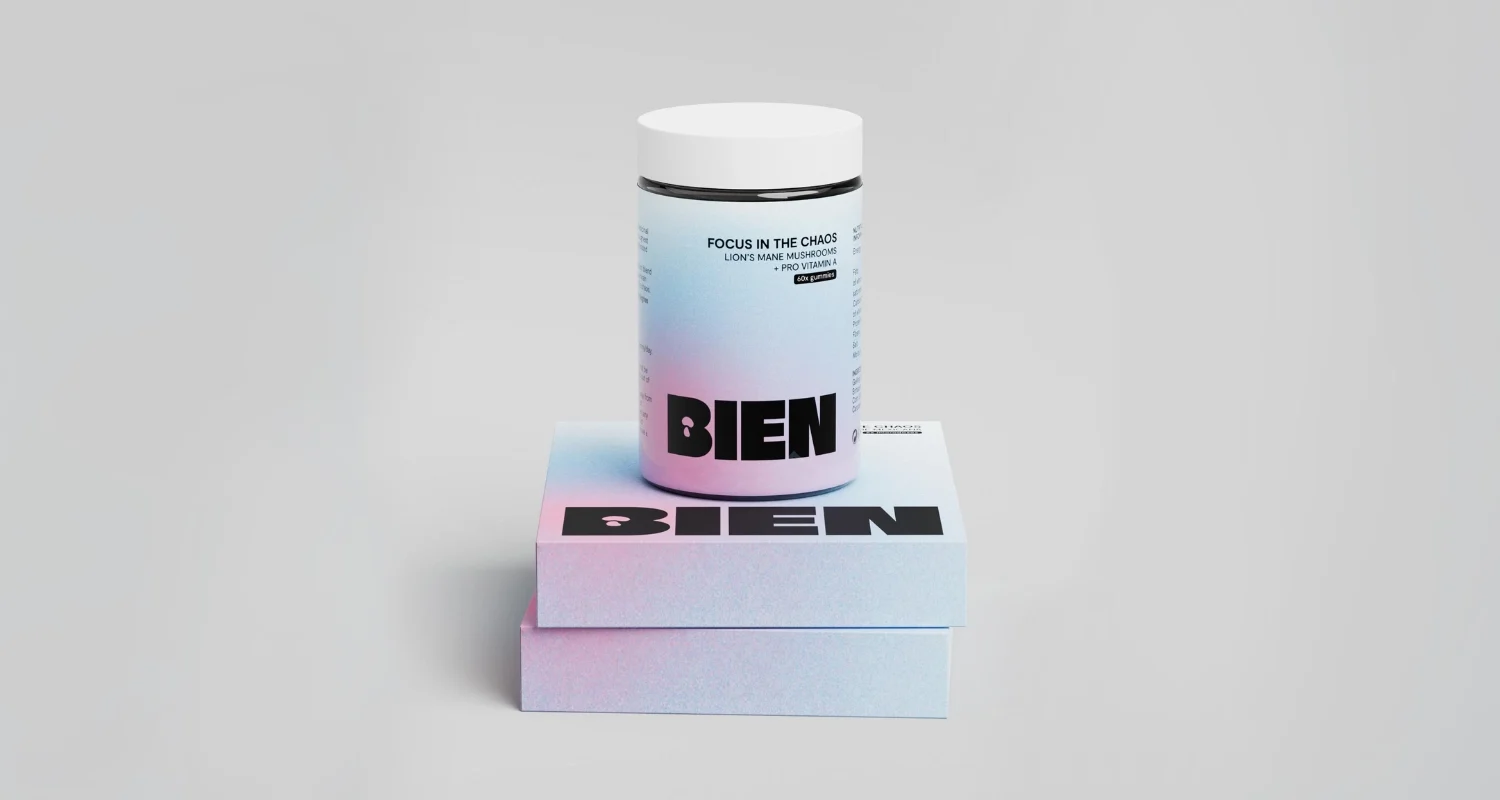 A photo of a BIEN Product SYNERGY Set - Lion's Mane Supplement + Pro Vitamin A.